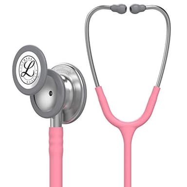 3M Littmann Classic III Monitoring Stethoscope, 5633, More Than 2X as Loud, Weighs Less, Stainless Steel Chestpiece, 27" Pearl Pink Tube