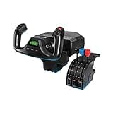 Logitech G PRO Flight Yoke System, Professional Simulation Yoke and Throttle Quadrant, 3 Modes, 75 Programmable Controls, Configurable Knobs, Steel Shaft, USB, PC - Black