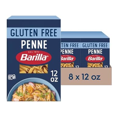 Barilla Gluten Free Penne Pasta, 12 Ounce (Pack of 8)- Non-GMO Gluten Free Pasta Made with Blend of Corn & Rice - Vegan