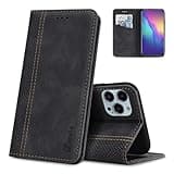 AKABEILA Mobile Phone Case Compatible with Sony Xperia 1 VI Case Protective PU Leather Flip Case Stand Wallet Folding Case Bag Case with [Card Slot] [Stand Function] [Magnetic] Black