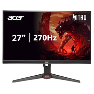 MONITOR acer Nitro 27 Inch WQHD 2560 x 1440 ZeroFrame Design IPS Gaming AMD FreeSync Premium | Up to 270Hz Refresh | Up to 0.5ms | One Display Port 1.4 and Two HDMI 2.0 Ports | XVA270U Z1bmiiprx