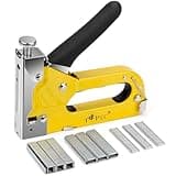 Upholstery Staple Gun, TOPEC 3 in 1 Heavy Duty Staple Guns/Home Use with 900 Staples - Manual Brad Nailer Power for Fixing, Material, Decoration, Carpentry, Furniture, Wood, DIY