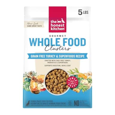 The Honest Kitchen Whole Food Clusters Human Grade Dry Dog Food - Grain Free Turkey 5 lbs