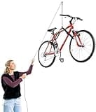 HARKEN Hoister - Overhead Garage Storage 1 Point Hoist System for Bikes, Ladders (45lb Capacity, 10ft Ceiling) Space-Saving Organization, Easy One-Person Operation, Safe Anti-Drop, Self-Leveling, 7800