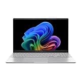 ASUS Vivobook S 15 Laptop; Copilot+ PC, 15.6” 3K 120Hz OLED Display, Qualcomm Snapdragon X Elite X1E-78-100 12-Core Processor, 16GB RAM, 1TB SSD, Windows 11 Home, Cool Silver, S5507QAD-PS96