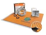 All-in-one Electric Radiant Floor Heating Kit 92 Sq Ft 120V with Smart WiFi Programmable Touchscreen Thermostat, DUO Heating Uncoupling Membrane, Underfloor Heating Cable