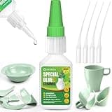 Ceramic Glue, 30g Clear Super Glue for Ceramic Repair Quick Fix Porcelain Adhesive Heavy Duty Strong Crazy Instant Glue for Bonding Ceramic, Porcelain, China, Pottery, Mugs, DIY Crafts