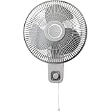 Lasko M12900 Oscillating 12 inch Wall Mount Fan for Indoor Use, Light Grey