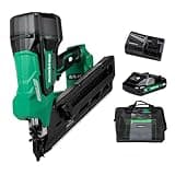 Metabo HPT Cordless 18V MultiVolt™ Framing Nailer Kit Accepts 2-Inch to 3-1/2-Inch Clipped & Offset Round Paper Nails 1-18V 4.0Ah Li-Ion Battery w/Fuel Gauge Lifetime Tool Warranty NR1890DCST
