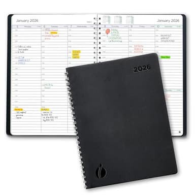 2026 Planner Weekly and Monthly – Hourly Appointment Book 2026 – Softcover, Twin-Wire Binding – Teacher Planner, Simple Design for Productivity - January 2026 to December 2026, 6.5 x 8.5