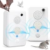 2 Pcs Ultrasonic Bat Repeller,Bat Deterrent Devices Indoor Outdoor,Rechargeable Bird Repellent Bat Reject Repelling System,Electronic Pest Repeller Bat Repellent for Attic Porch Bat Removal Control