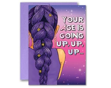 Rumi Purple Braid K-Pop Golden Birthday Greeting Card 5x7 inches w/Envelope