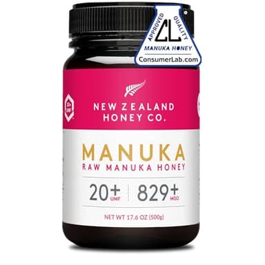 New Zealand Honey Co. Raw Manuka Honey UMF 20+ / MGO 829+ | UMF Certified | 17.6oz | Pure Raw Honey