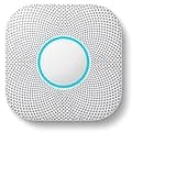 Google Nest Protect 2nd Generation Smart Smoke/Carbon Monoxide Wired Alarm, Hardwired Smoke and Carbon Monoxide Detector - Chalk