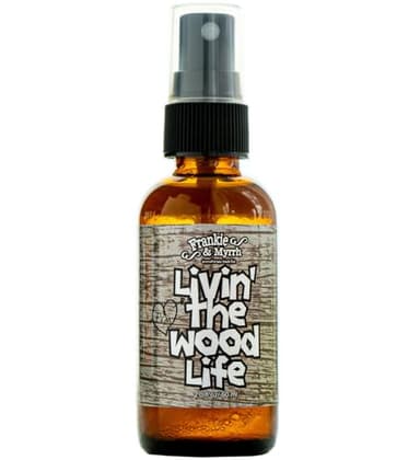 Frankie & Myrrh Livin' The Wood Life Aromatherapy Spray - Patchouli, Vanilla, Sandalwood, Cedar. Relaxation and Meditation Essential Oil Freshwater Mist. 100% Pure Oils.