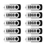 MAAFRI 10 Pack USB Flash Drive Free Customized Personalized Logo, Custom Name USB 2.0 Metal Portable Disc, USB Thumb Drive Memory Stick Customized Logo for Company Advertising Individuals (2, GB)