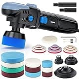 RAYBAO Mini Buffer Polisher, 750W Rotary Polisher with 27Pcs Accessories, Mini Polishing Machine 2/3/5inch Backing Plate, Mini Polisher 6 Speeds 800-2800 RPM, M16 Thread Extension Shaft