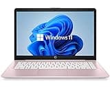 HP 14" HD Laptop, Windows 11, Intel Celeron Dual-Core Processor Up to 2.60GHz, 4GB RAM, 64GB SSD, Webcam, Dale Pink (Renewed)
