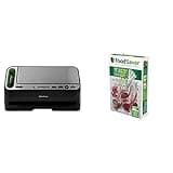 Foodsaver V4400 2-in-1 Vacuum Sealer Machine with Automatic Bag Detection and Starter Kit, Black and Silver & 11" x 16' Vacuum Seal Roll | Make Custom-Sized BPA-Free Vacuum Sealer Bags | 3-Pack