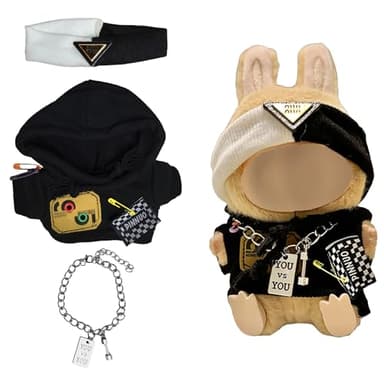 Clothes for LABUBU Outfits(No Doll) 15/17cm La Bubu Doll Clothes Set with Accessaries Stylish Dress-Up Set for La Boo-Boo