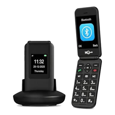 4G Flip Phone Unlocked for Senior,Basic Flip Phone,Cell Phone for Seniors,2.8" +1.5 ''Screen,SOS Button,Speed Dial,Big Buttons,Bluetooth,Camera,FM Radio,1400mAh Battery. (Black)