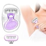 SHUYAQA Travel Razors for Women - Starry Sky Mini Sensitive Skin Women's Disposable Shaving Razors Portable Travel Size Toiletries Essentials with Travel Case