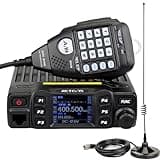 Retevis RT95 Dual Band Mobile Radio, Long Range Ham Radio with Antenna, 180 Degree Rotatable LCD Display, Mic Gain, Chirp, DTMF, 2m 70cm Mini Mobile Transceiver for RV Camping