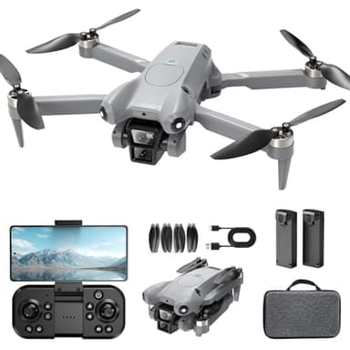 ASFSFQ PRO Drone with Camera for Adults 4K,Brushless Motors Drone for Kids Beginners,40mins Flight Time with 2 Batteries,FPV Foldable RC Quadcopter,Toys Gifts for Teen Boys Girls, Beginner（Grey）