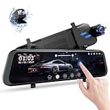 PRUVEEO Mirror Dash Cam Front and Rear, Dual Dashcam 1080P Backup Rear View Camera,10 inch Full Touch Screen, Loop Recording,Parking Monitor 170° Wide Angle (J12)