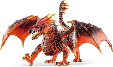 Schleich Eldrador Creatures - 8" Lava Dragon Toy - Movable Wing Action Figure for Boys and Girls - Mythical Creature Figures - Fantasy Beast Figurine - Red Monster Dragon Toys - Kids Ages 7+ | 70138