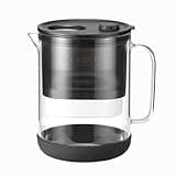 Waterdrop Glass Water Filter Pitcher with 1 Filter, Eco-Friendly, with NSF 53&42&372 Certified Filter, 7-Cup, Reduces PFOA/PFOS, Chlorine, Cadmium, Copper, Mercury, BPA Free, Easy to Clean, Black
