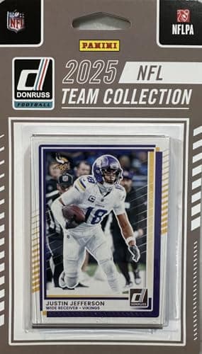 Minnesota Vikings 2025 Donruss Factory Sealed 10 Card Team Set Featuring Justin Jefferson, Jordan Addison and JJ McCarthy Plus Rated Rookie Cards of Tai Felton and Donovan Jackson