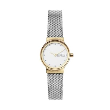 Skagen Women's Freja Lille Silver and Gold Two-Tone Stainless Steel Mesh Band Watch (Model: SKW2666)