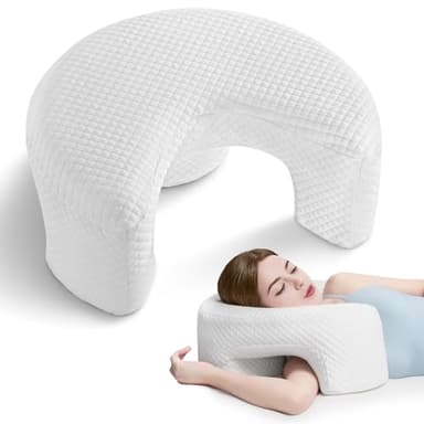 Side Sleeping Pillow with Arm Holes - Ergonomic Memory Foam Pillow for Cervical, Neck, Shoulder & Rotator Cuff Pain Relief - Ideal for Side Sleepers
