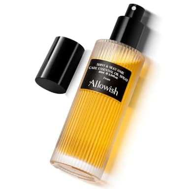 ALLOWISH Hair Oil Spray for Dry Frizzy Hair - Hair Shine Spray Gloss with Natural Jojoba and Olive Oil, Leave-in Hair Conditioning, Smooth Damaged Ends, Volume, Hydrating