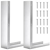 2 Pieces Stainless Steel Microwave Trim Kit Microwave Side Panel Kit for Kitchen Countertop Oven with Screws (Silver)