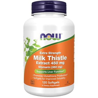 NOW Foods Supplements, Silymarin Milk Thistle Extract, Extra Strength 450 mg, 120 Softgels