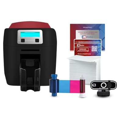 Bodno Magicard 400X Dual Sided ID Card Printer & Complete Supplies Package ID Software - Bronze Edition