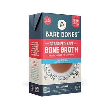 Bare Bones, Broth Bone Low Sodium Beef, 16 Ounce