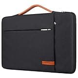 Lacdo 360° Protective 15-15.6 Inch Laptop Sleeve Case for Acer HP Lenovo Dell ASUS Laptop, Acer Aspire 15, HP Pavilion 15, Dell Inspiron 15, Lenovo IdeaPad 15, ASUS ZenBook 15 Computer Bag, Black