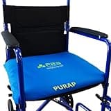 PURAP Wheelchair Cushion for Bedsore Prevention and Healing - Patented Liquid + Air + Foam Layers – 18 x 20 x 1.5 inches - Blue
