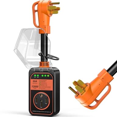 MILLIONHOME RV Surge Protector 50 Amp, 𝟐𝟎𝟐𝟔 𝐍𝐞𝐰 𝐔𝐩𝐠𝐫𝐚𝐝𝐞𝐝 Voltage Protection RV Power Surge Protectors Waterproof, RV Adapter Plug for Camper, Circuit Analyzer for Travel Trailers