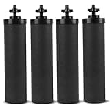 SUPER.BDACC Water Filter Silver Infused Replacement for Berkey® BB9-2® Black Carbon Block Filters System,Compatible with Berkey® Gravity Countertop Purification Elements,Pack of 4
