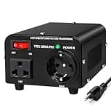 Yinleader 110v to 220v European Voltage Converter Transformer 500W Step Up Converter 110/120 Volt to 220/230/240 Volt or Step Down 220 to 110 w/US Power Cord,Circuit Breaker Protection (VTEU-500)