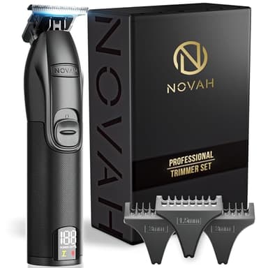NOVAH Grooming Professional Hair Trimmer for Men, Barber Trimmer Cordless T Trimmers for Barbers