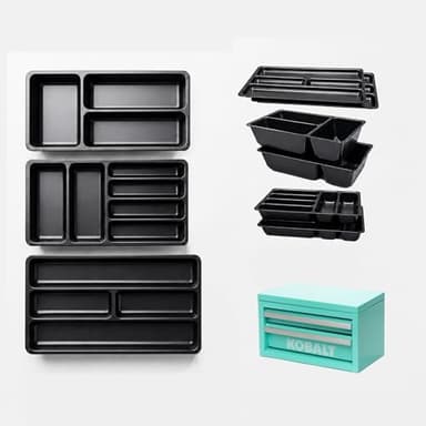 6 Pcs Tool Box Organizer Tray Divider Set for Kobalt Mini 2-Drawer ToolBox – Compatible with Both Old & New Version,Tool Desk Drawer Organization, Toolbox Accessories&Organizer.
