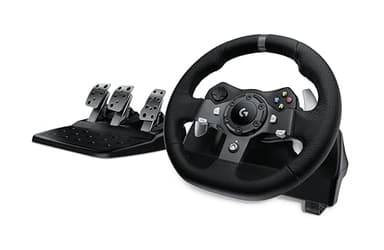 Logitech G920 Driving Force Racing Wheel and Floor Pedals, Real Force Feedback, Stainless Steel Paddle Shifters, Leather Steering Wheel Cover for Xbox Series X|S, Xbox One, PC, Mac - Black