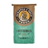 Scratch and Peck Whole Grain Layer Crumbles Chicken and Duck Feed - 25 lbs Bag - Corn-Free and Soy-Free - 16% Protein, Certified Organic and Non-GMO Project Verified Chicken Food