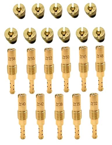 YAMAKATO Aftermarket 22pcs Carburetor Jet Kit w/11 Main Jets and 11 Slow Jet for Nibbi Honda PWK Keihin Yamaha OKO CVK PWM Type