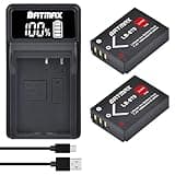 Batmax 2X LB-070 Battery + Quick LCD Charger for Kodak Pixpro AZ901, Kodak Pixpro AZ901 Astro Zoom, Kodak PIXPRO S1,Minolta MN67Z 20MP FHD, Minolta MN67Z-BK Cameras